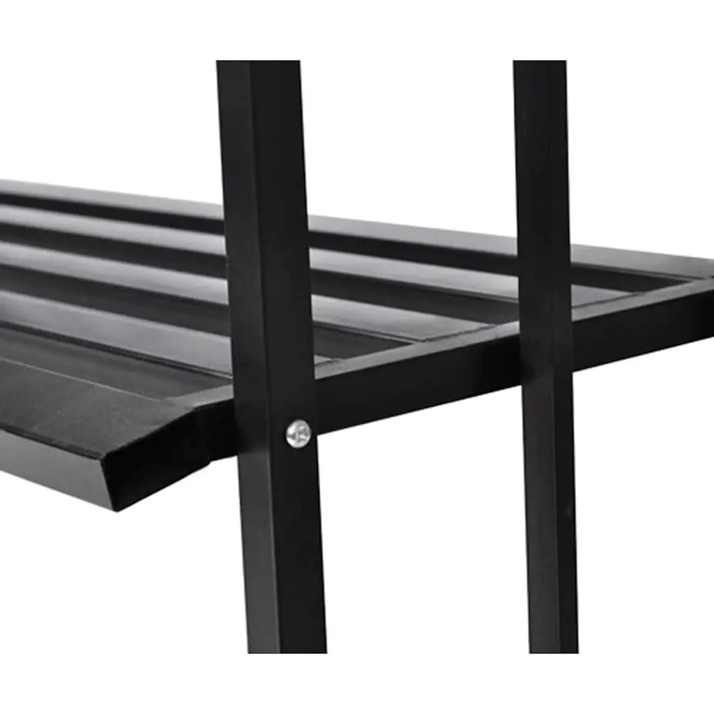 Garden Arch with Bench Outdoor Structure Rose Trellis Pergola Patio Arbour Black