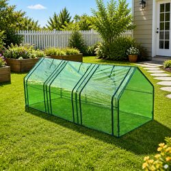 Greenhouse 3 Door Green Cover UV Protected Tear Resistant Garden Plant Shelter
