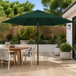 Garden Parasol 3m Green Outdoor Umbrella UV Protection Tilt Steel Pole Sunshade