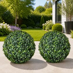 Artificial Boxwood Topiary Ball 35cm Green Decorative Faux Plant Sphere Indoor