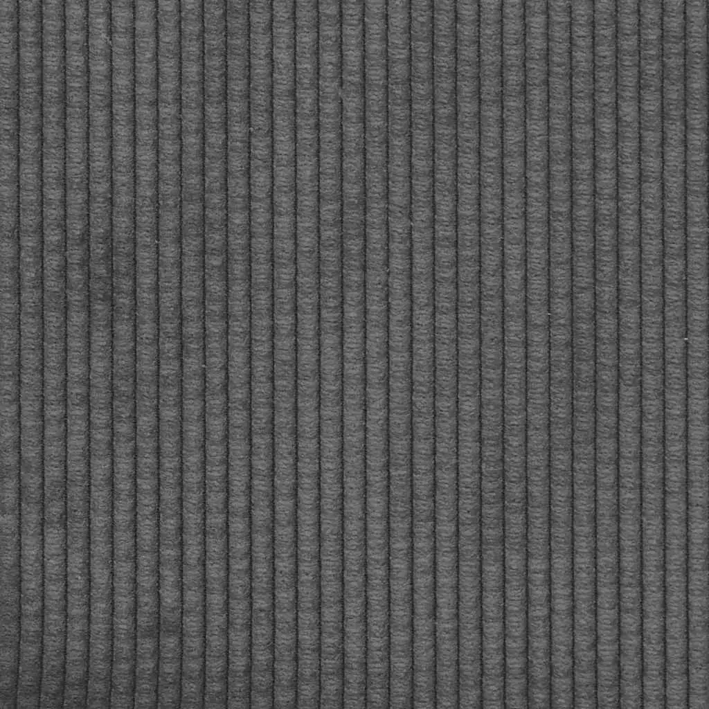 Loveseat Sofa Grey Corduroy Fabric 109cm Compact Two Seater Couch Furniture