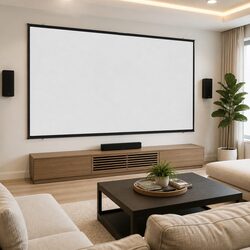 Projection Screen Wall-Hanging 120 Inch 16:9 Matte White Home Theater Classroom