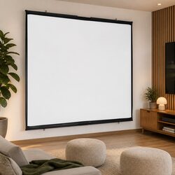 Projection Screen Wall-Hanging 72 Inch 1:1 Aspect Ratio Matte Home Theater