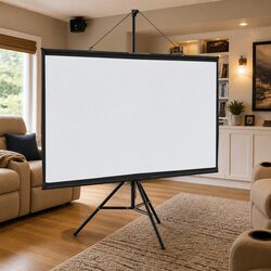 72 Inch Projection Screen 16:9 Tripod Stand Home Theater Classroom Conference