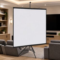 Projection Screen with Tripod Stand 67 Inch 1:1 Aspect Ratio Portable Home