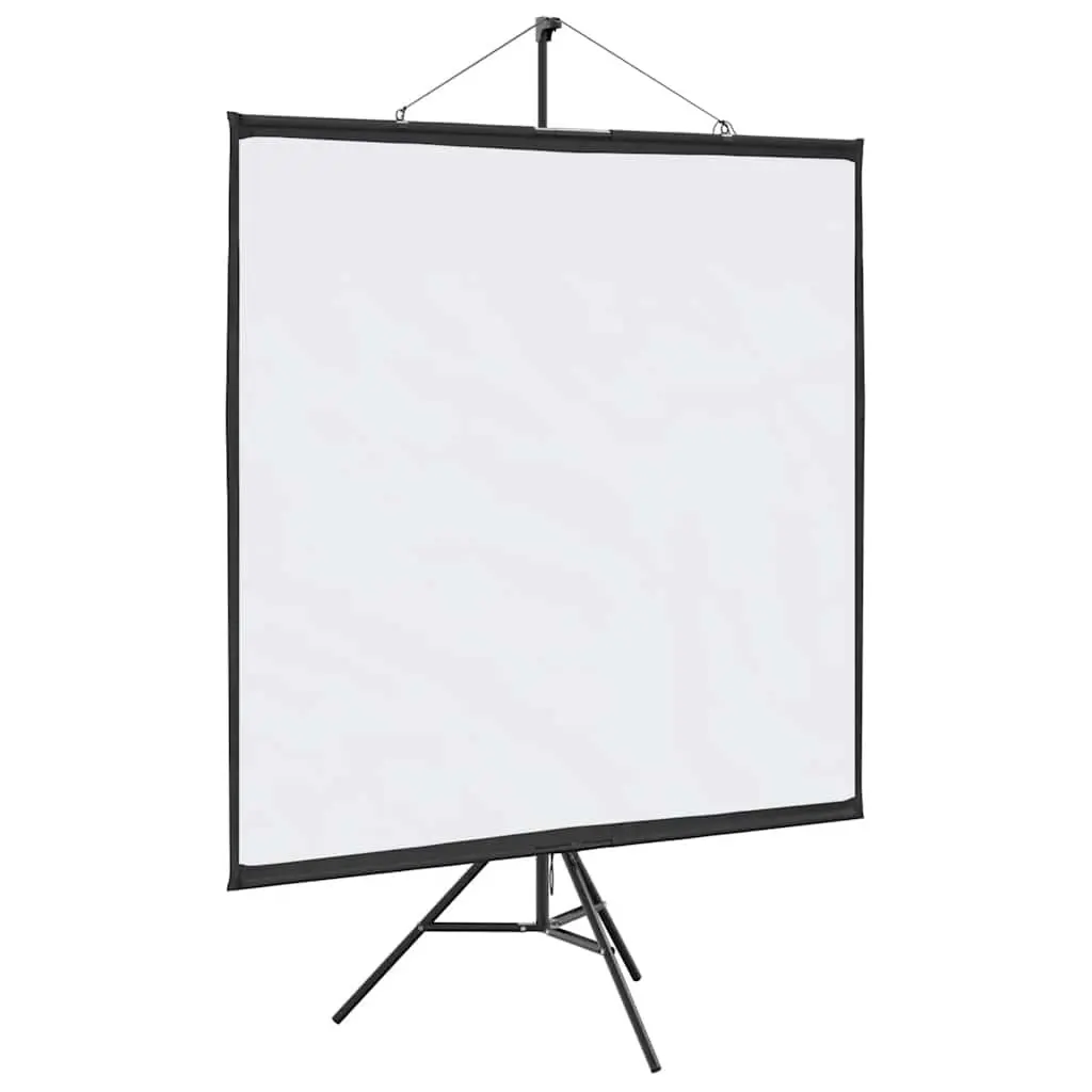 Projection Screen with Tripod 72 Inch 1:1 Aspect Ratio Matte White for Home