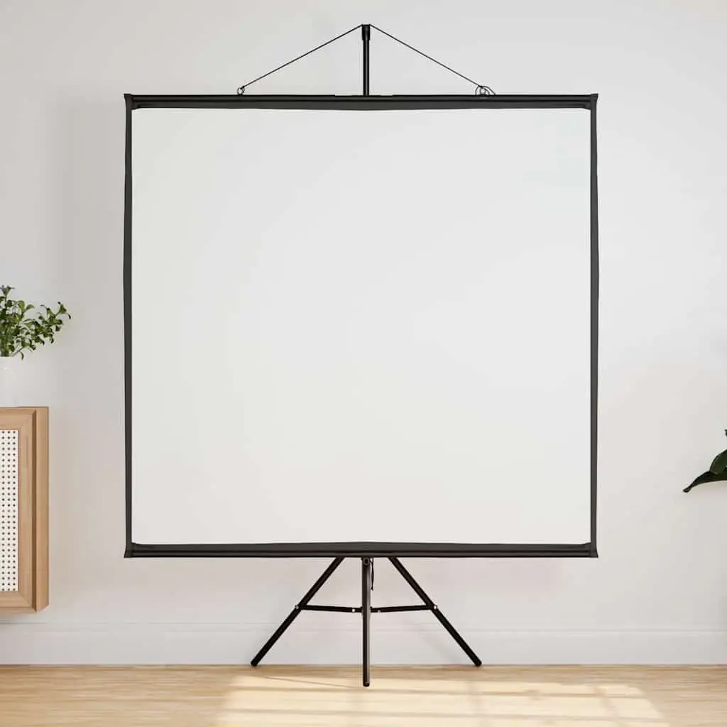 Projection Screen with Tripod Stand 81 Inch 1:1 Ratio Home Theater Classroom