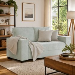 2-Seater Sofa Grey Velvet Upholstered Lounge Couch Living Room Furniture