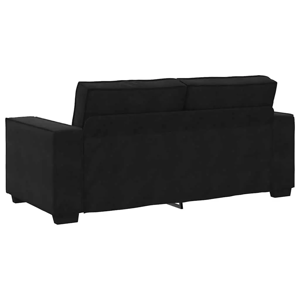 2-Seater Sofa Soft Velvet Black Living Room Lounge Couch