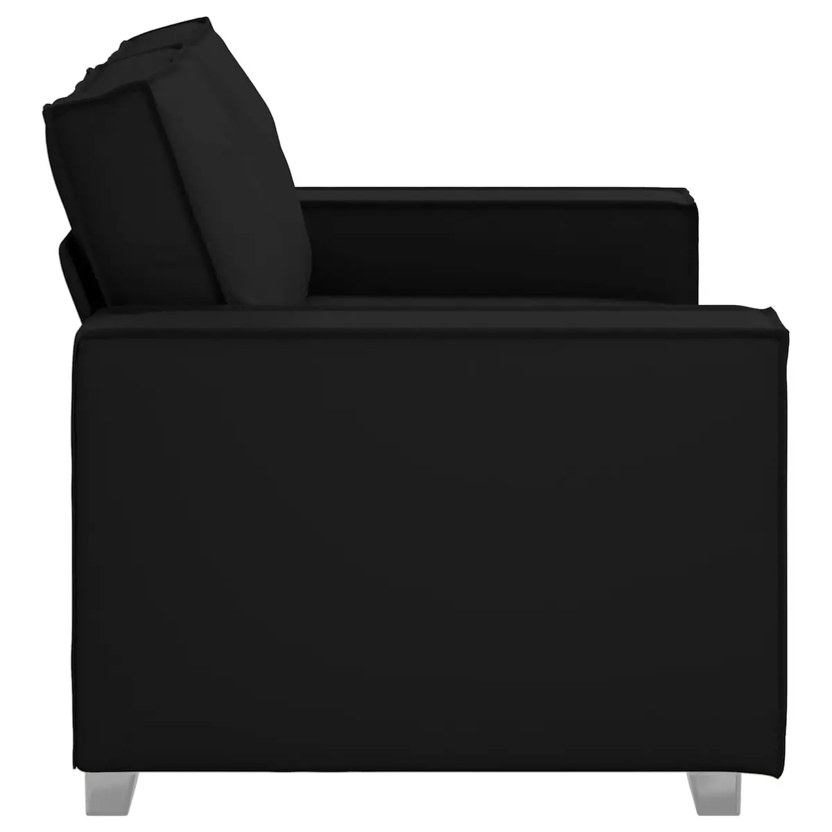 Loveseat Sofa Modern Compact 160cm Black Faux Leather