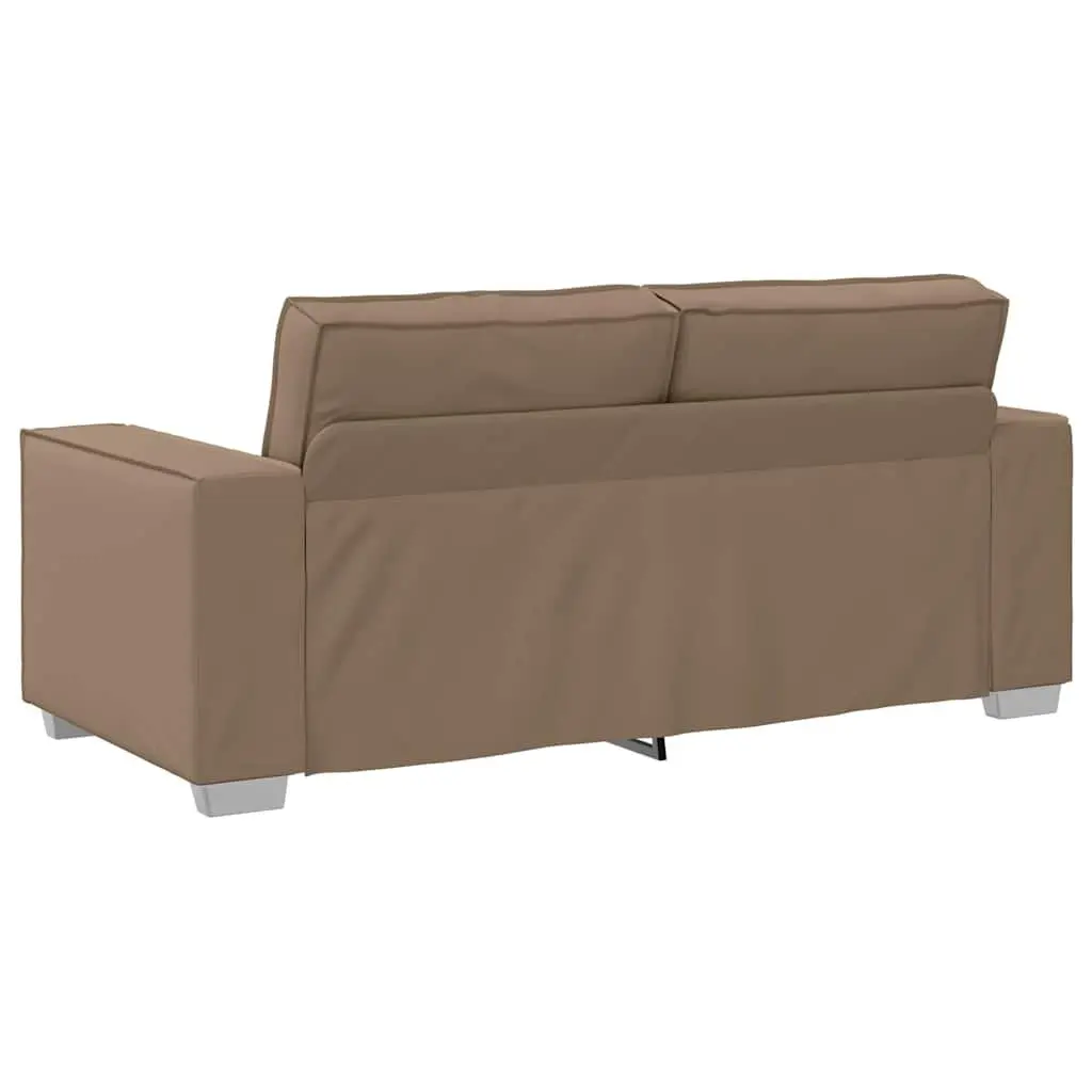 Loveseat Sofa 180 cm Modern Living Room Seating Brown Faux Leather Furniture