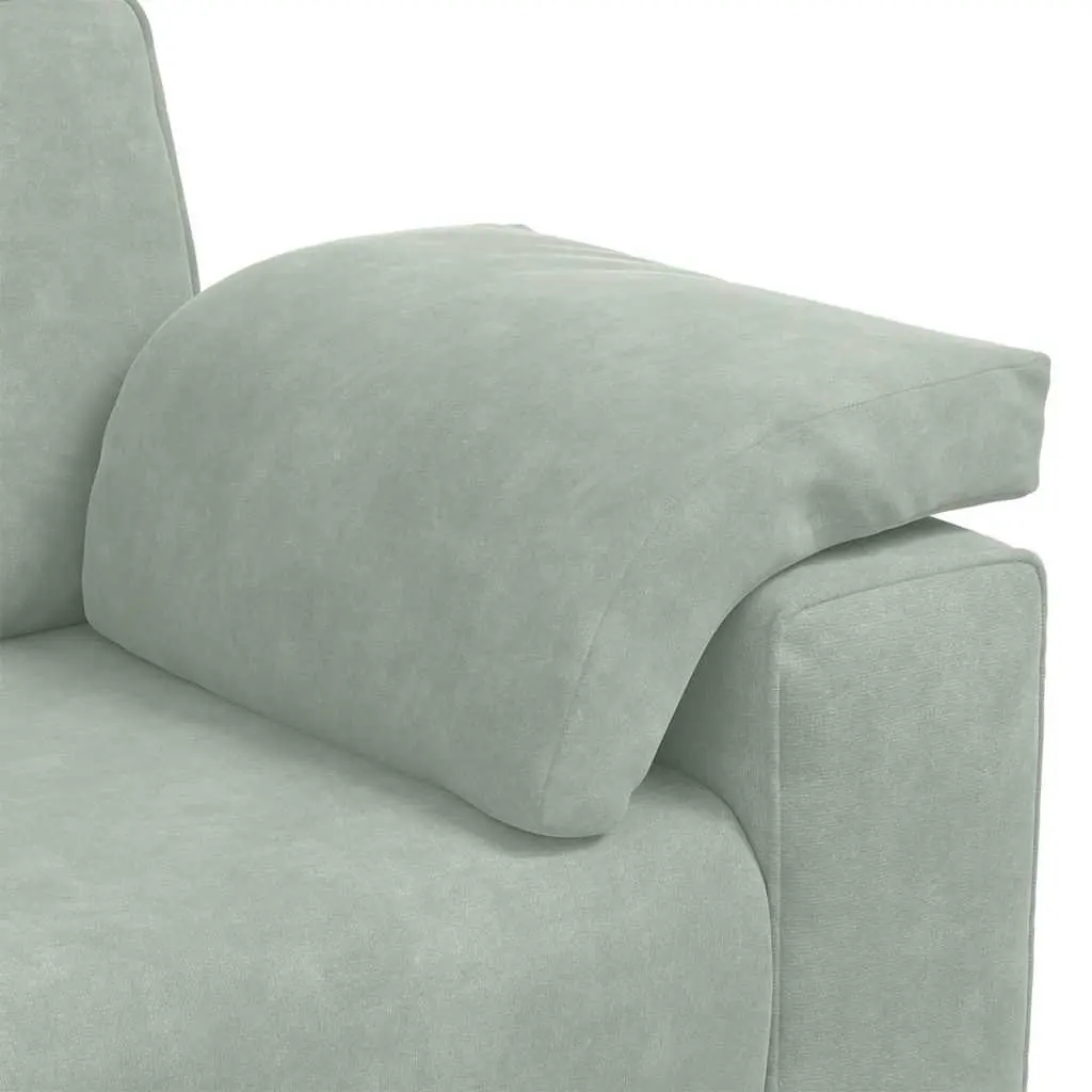 Loveseat Sofa Light Grey Velvet 2 Seater 160x77x82cm
