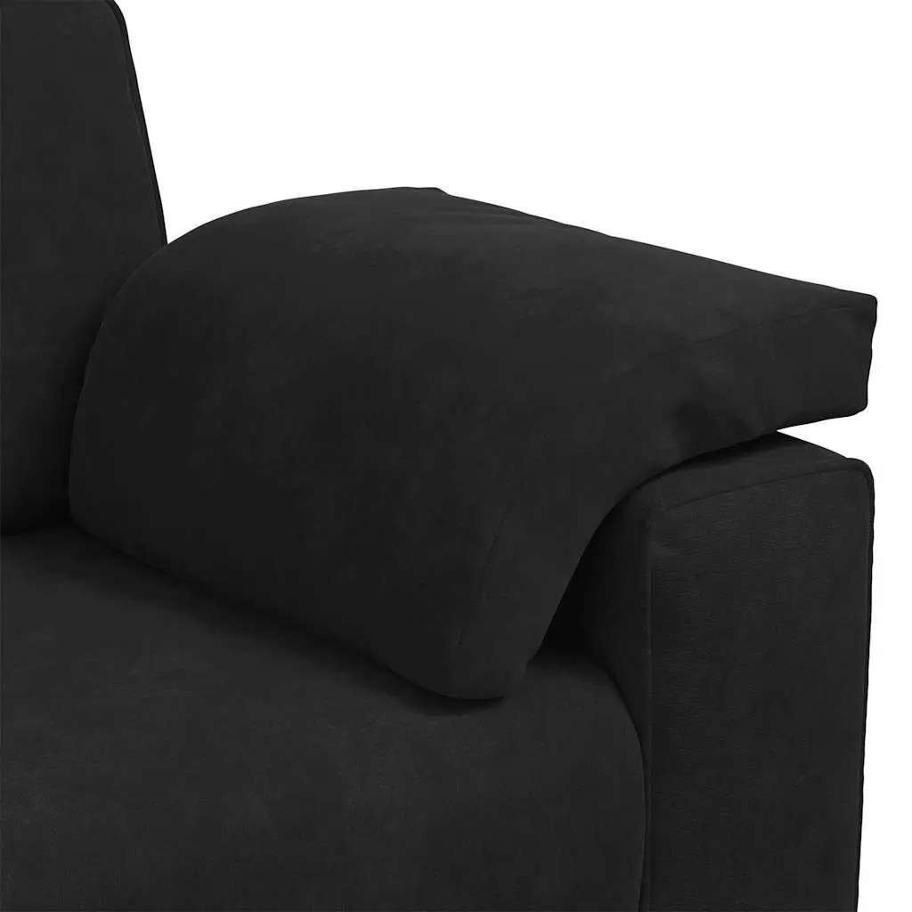 Loveseat Sofa Velvet Black 160x77x82 cm Compact Two Seater Relax Couch
