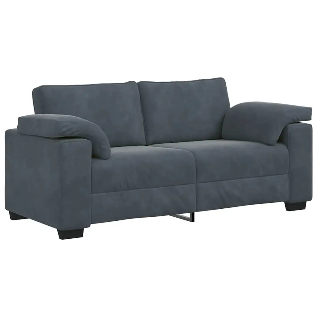 Loveseat Sofa Soft Velvet Two Seater 180cm Grey