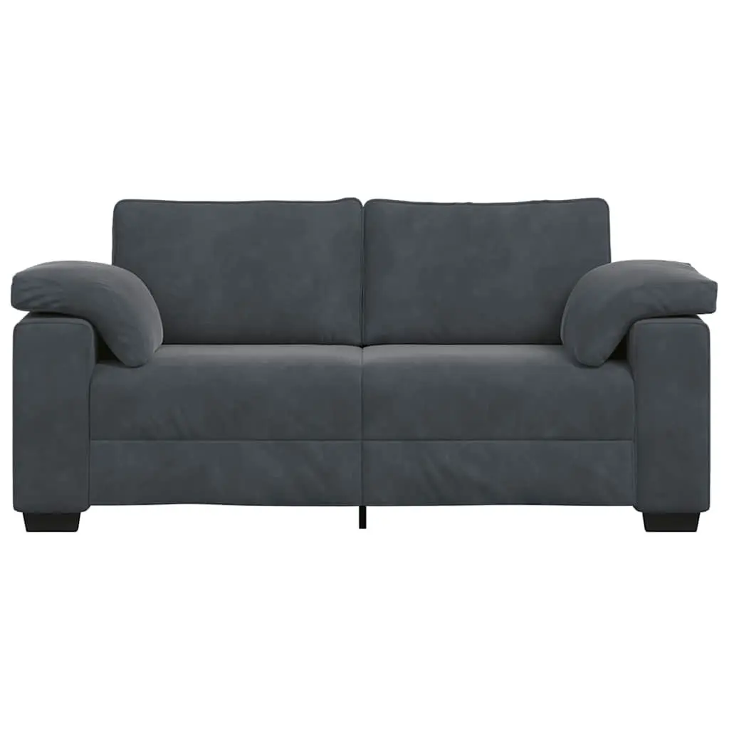 Loveseat Sofa Soft Velvet Two Seater 180cm Grey