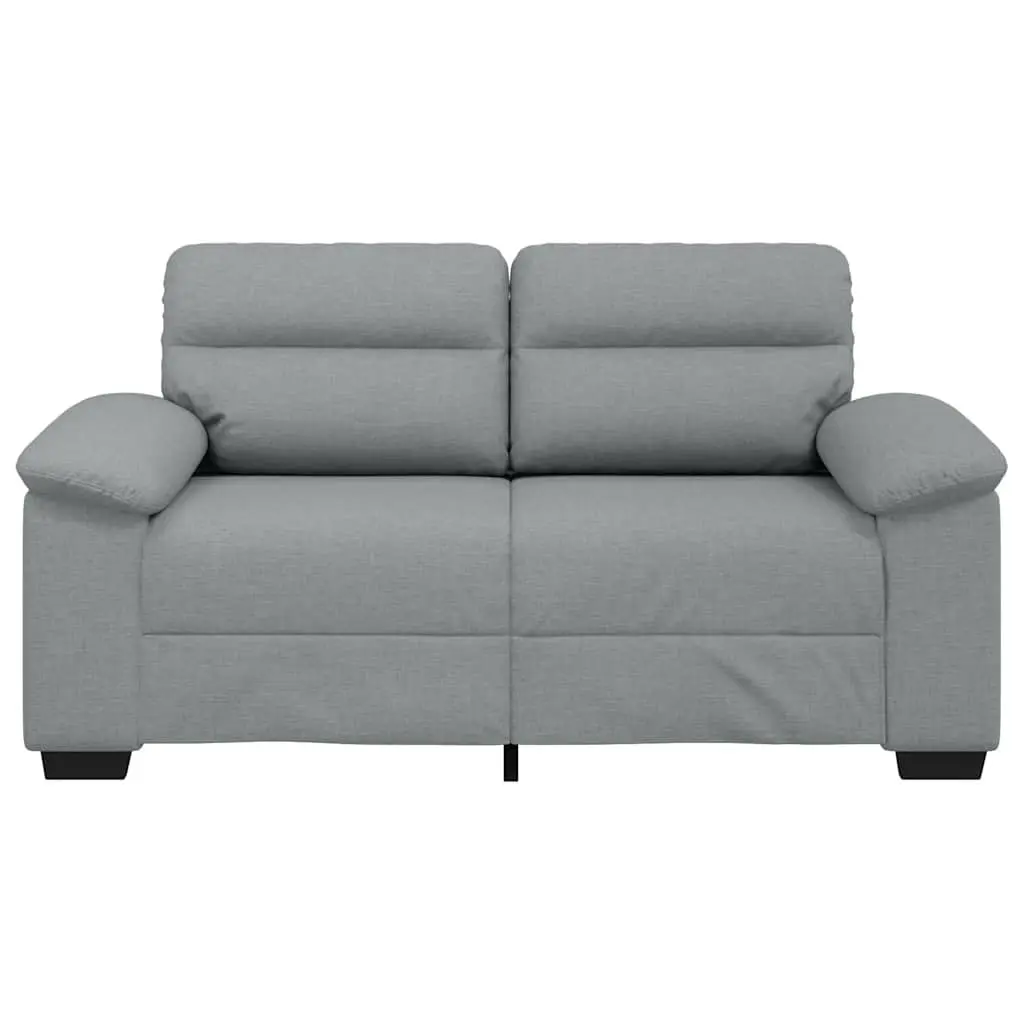 2-Seater Sofa Upholstered Grey Fabric Living Room Furniture