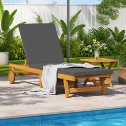Sun Lounger Reclining Chair Adjustable Backrest Footrest Garden Outdoor Seating