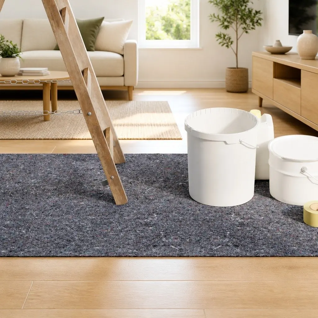 Painter Fleece Non-slip Floor Protection Cover 25m Grey