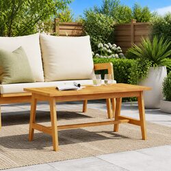 Solid Acacia Wood Coffee Table Outdoor Garden Furniture Oil Natural Brown