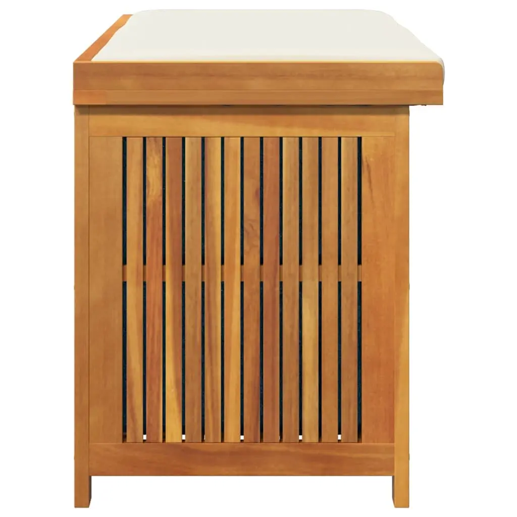 Outdoor Storage Box Solid Wood Acacia 113x50x60.5cm Brown Garden Cushion Organiser