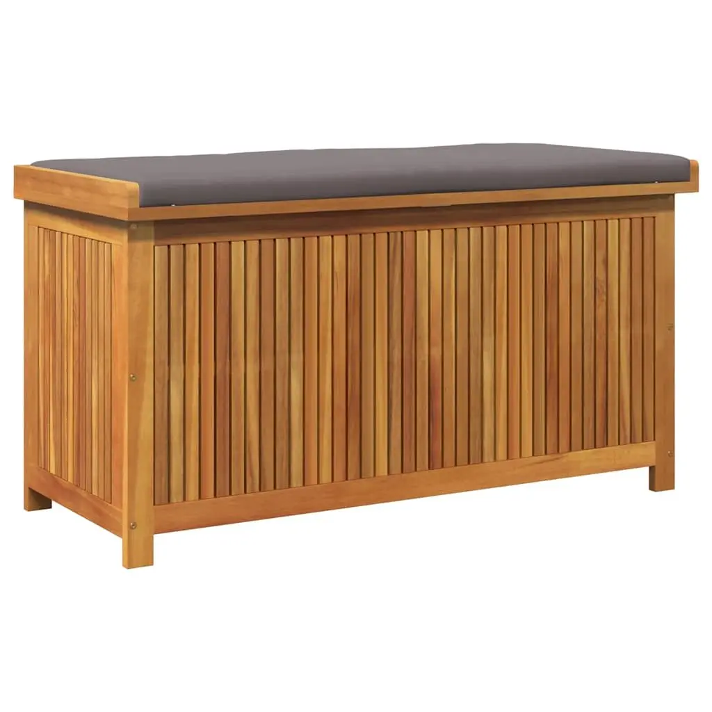 Outdoor Cushion Storage Box 113x50x60.5 cm Solid Acacia Wood Garden Furniture