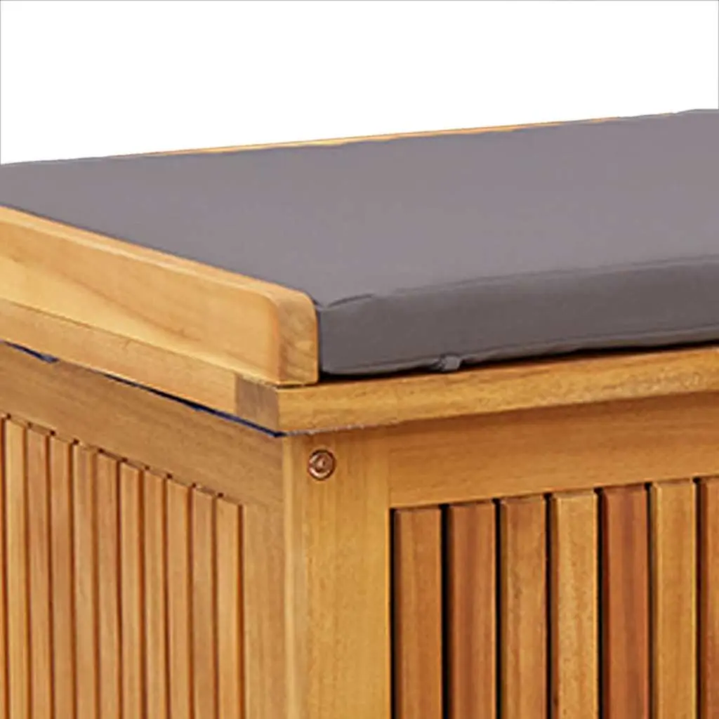 Outdoor Cushion Storage Box 113x50x60.5 cm Solid Acacia Wood Garden Furniture