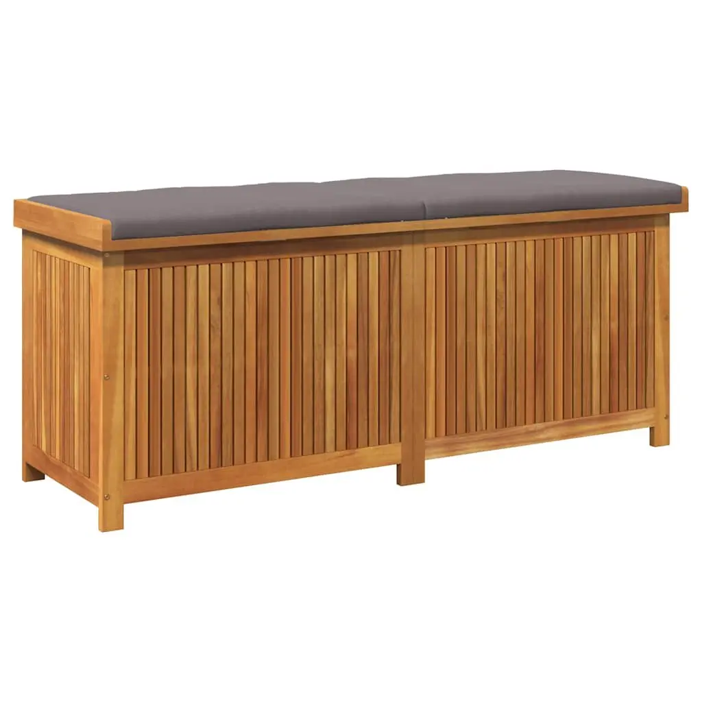 Outdoor Cushion Storage Box 150x50x60.5cm Solid Acacia Wood Garden Organiser