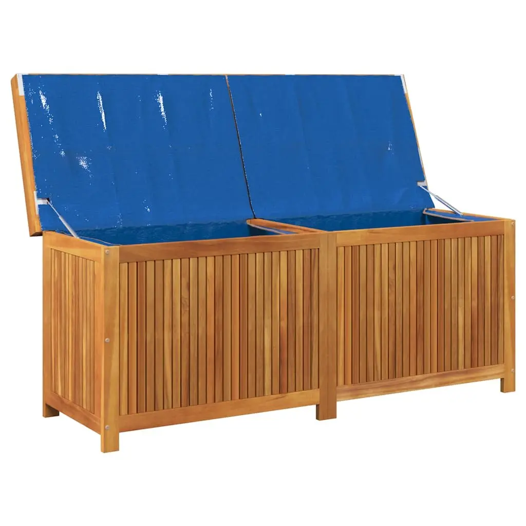 Outdoor Cushion Storage Box 150x50x60.5cm Solid Acacia Wood Garden Organiser