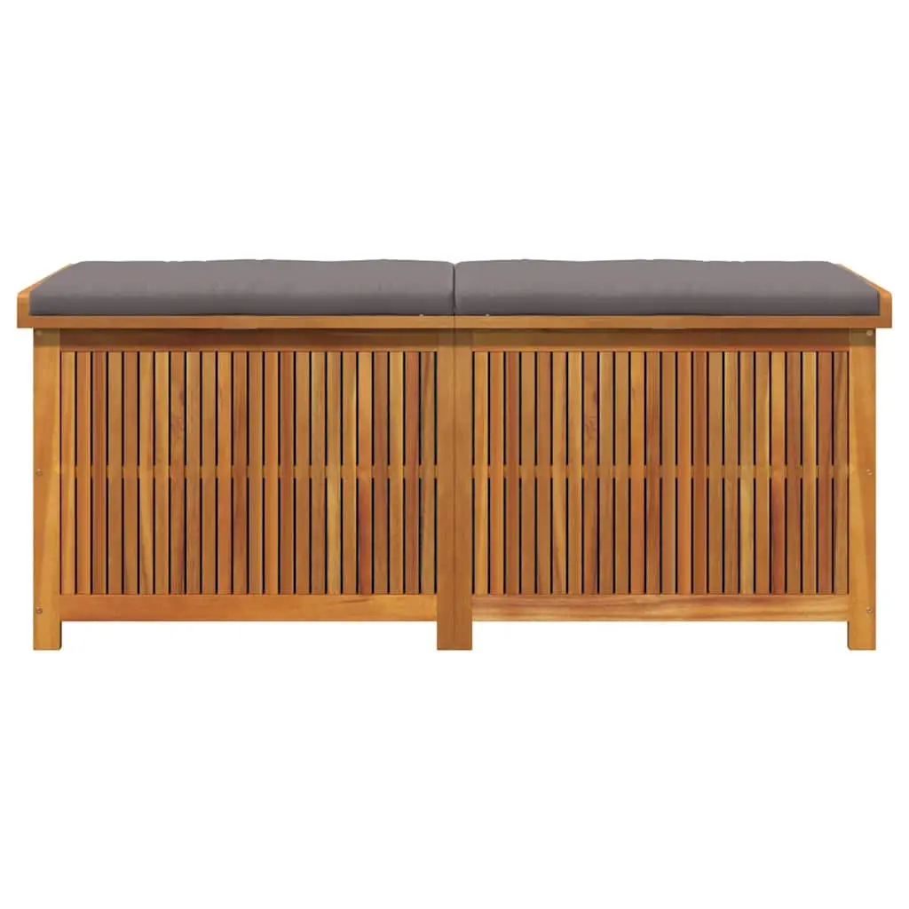 Outdoor Cushion Storage Box 150x50x60.5cm Solid Acacia Wood Garden Organiser