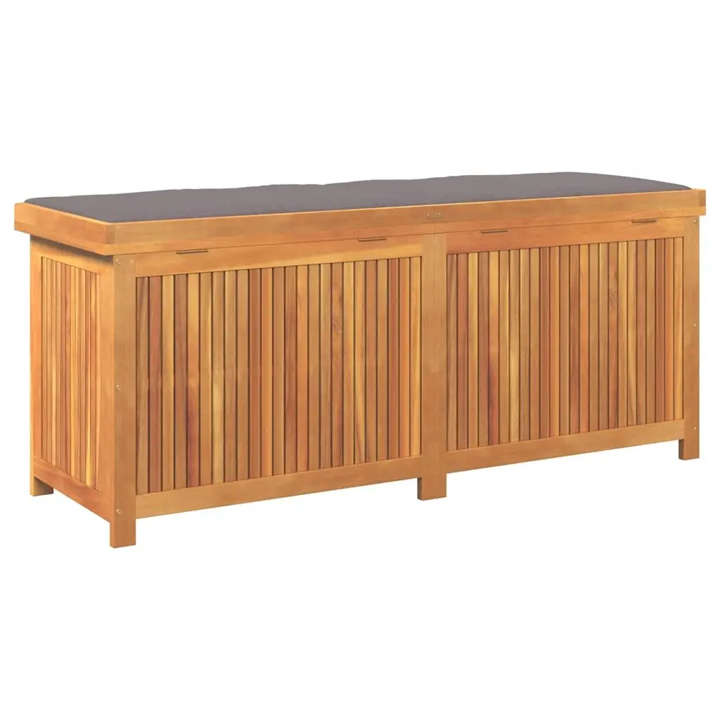 Outdoor Cushion Storage Box 150x50x60.5cm Solid Acacia Wood Garden Organiser