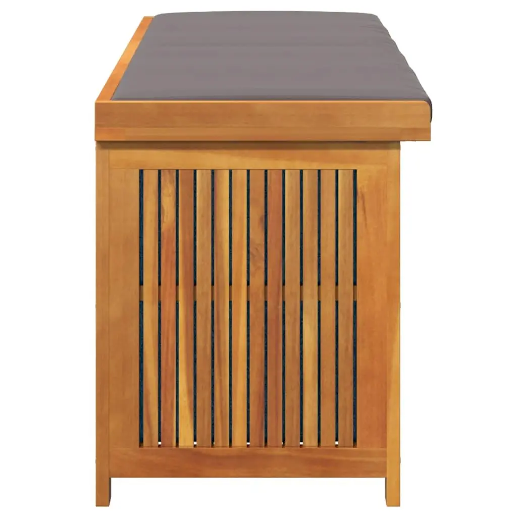 Outdoor Cushion Storage Box 150x50x60.5cm Solid Acacia Wood Garden Organiser