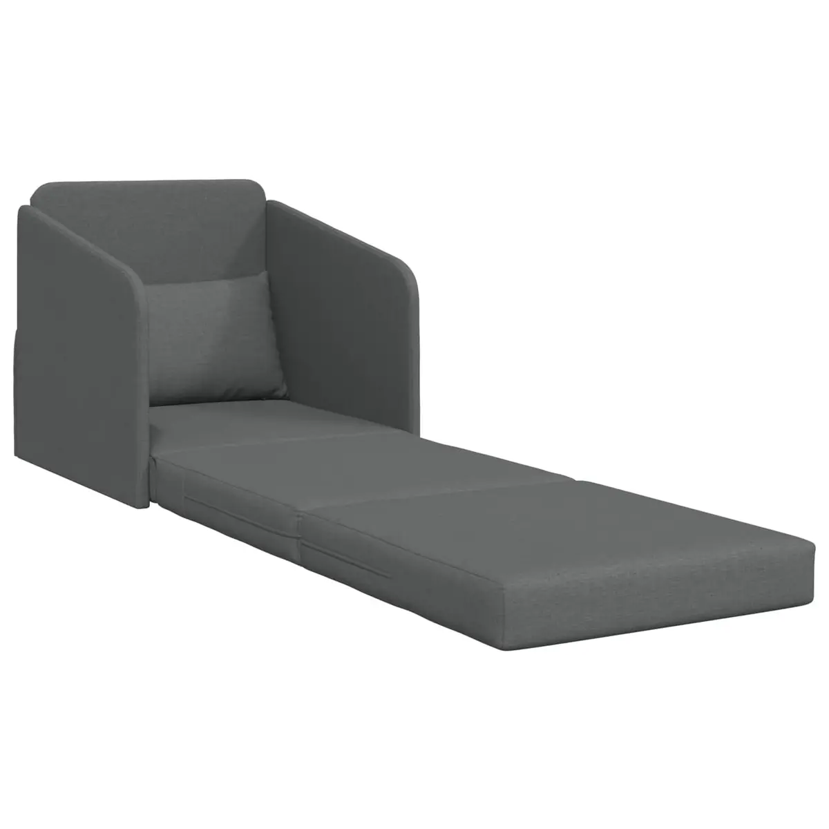 Sofa Bed Convertible Grey Fabric 65 x 80 x 83 cm Modern Floor Furniture