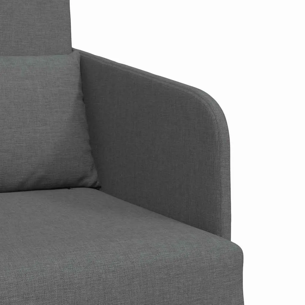 Sofa Bed Convertible Grey Fabric 65 x 80 x 83 cm Modern Floor Furniture
