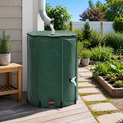 Collapsible Rain Water Tank 250L Garden Watering Storage Container Green