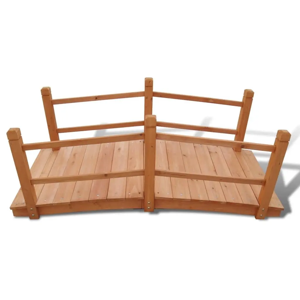Garden Bridge 140cm Outdoor Wooden Decorative Structure with Double Handrails