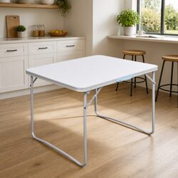 Foldable Camping Table Metal Frame Portable Outdoor Picnic Garden Furniture