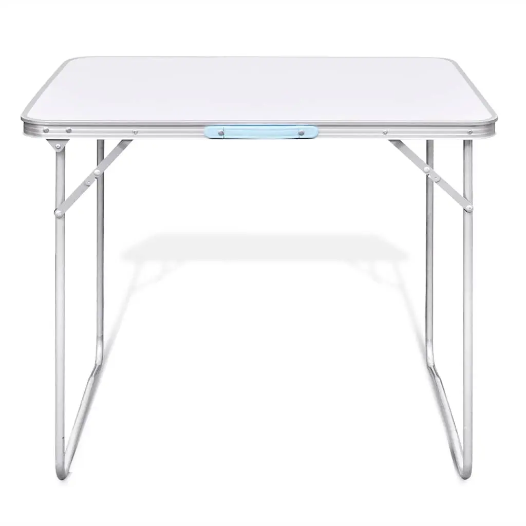 Foldable Camping Table Metal Frame Portable Outdoor Picnic Garden Furniture