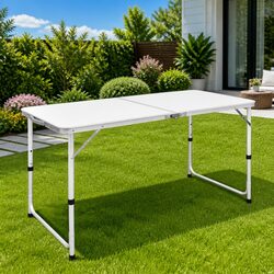 Foldable Camping Table Height Adjustable Outdoor Picnic Garden Camp Furniture
