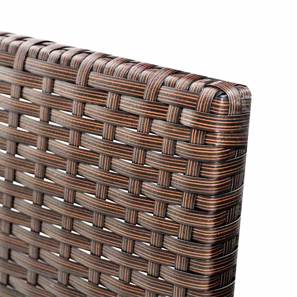 3 Piece Outdoor Lounge Set Weather-resistant PE Rattan Brown