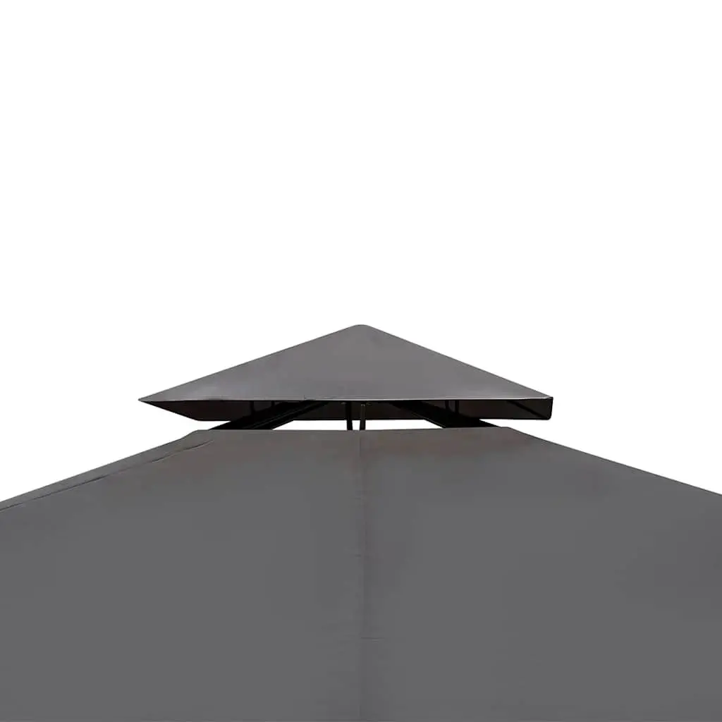 Outdoor Garden Gazebo 3x4m Poly Rattan Wicker Canopy Sunshade Pavilion Grey Roof