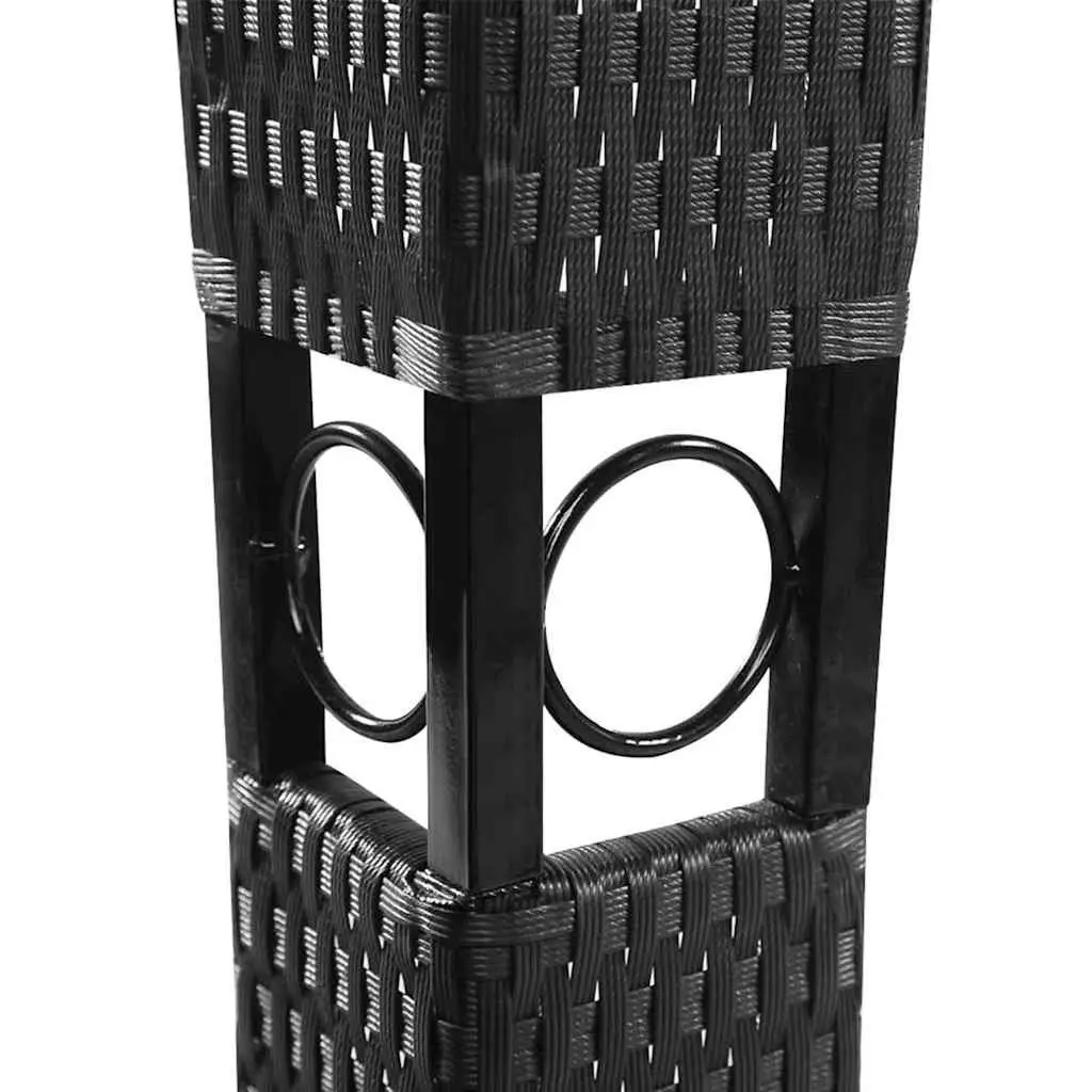 Outdoor Garden Gazebo 3x4m Poly Rattan Wicker Canopy Sunshade Pavilion Grey Roof