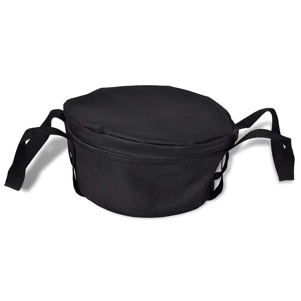 Dutch Oven 5.6L Black Cookware Set with Carrying Bag