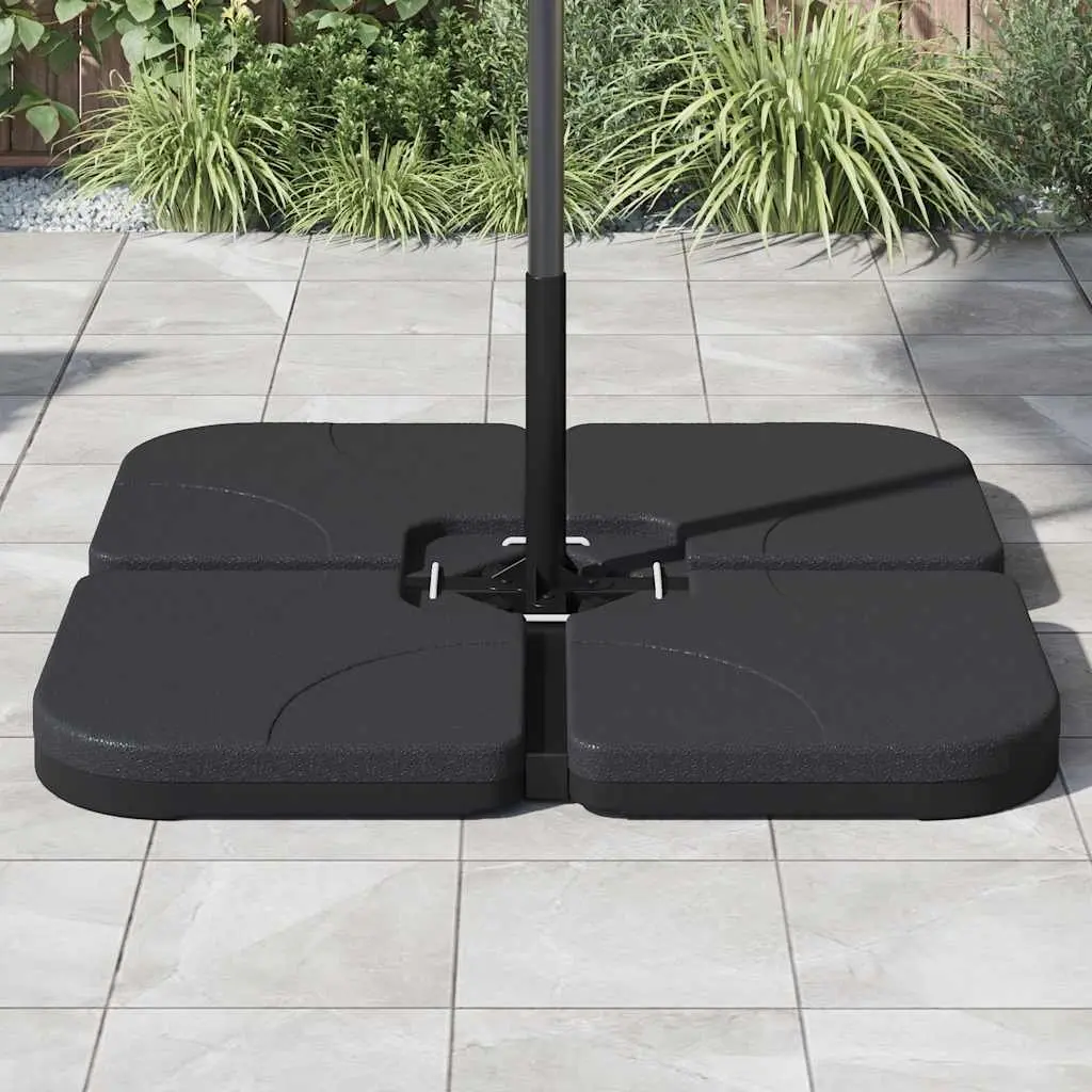 Outdoor Parasol Base Fillable 60L Portable Umbrella Stand Black