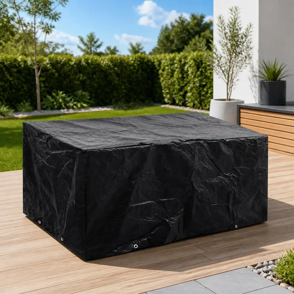 Garden Furniture Cover Protective 180x140x90cm Black Outdoor Rattan