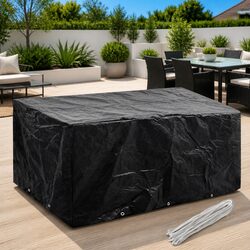 Garden Furniture Cover 240x140x90cm Black Outdoor Rattan Protective Dust Rain UV