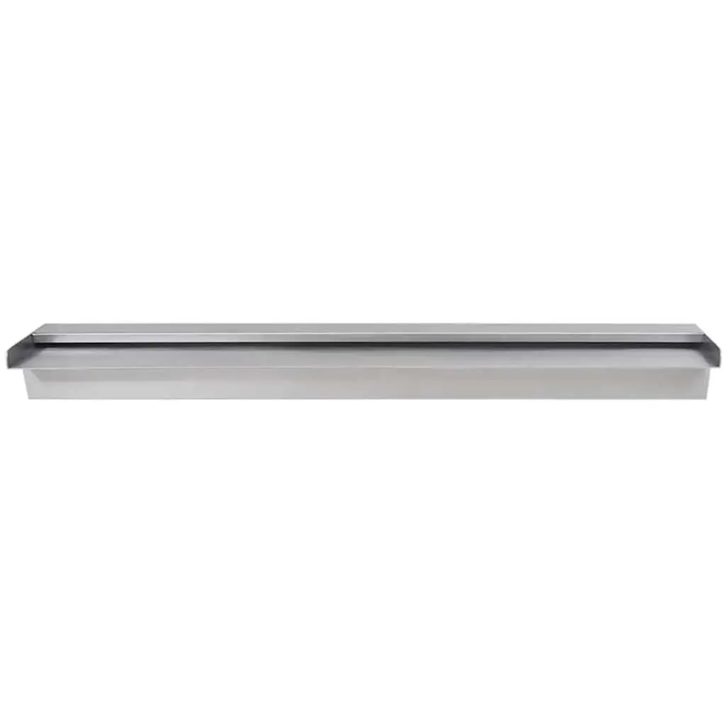 Water Feature Rectangular Waterfall Pool Fountain 90cm Silver Garden Pond Decor