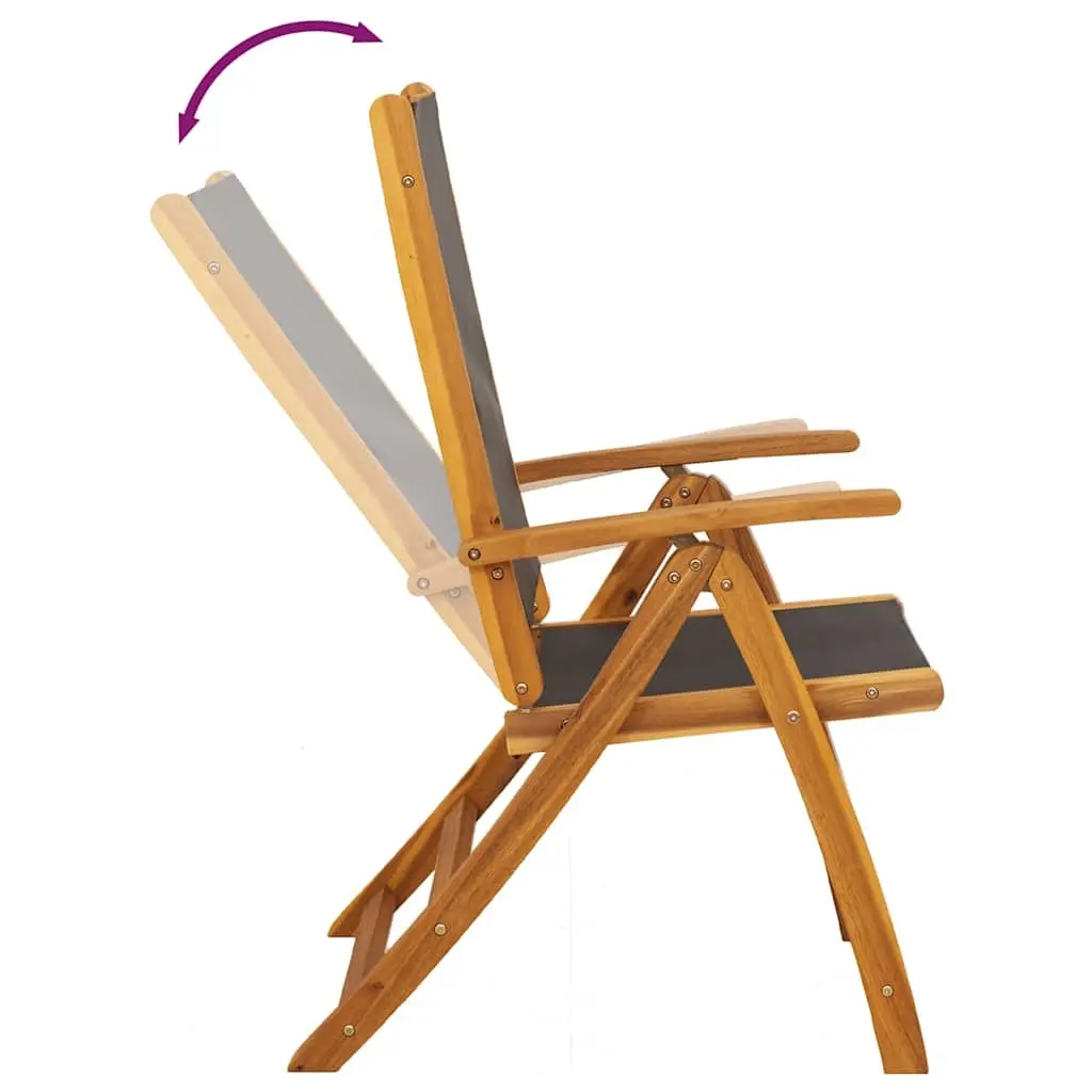 Outdoor Dining Set 7 Piece Acacia Wood Table Folding Chairs Garden Patio
