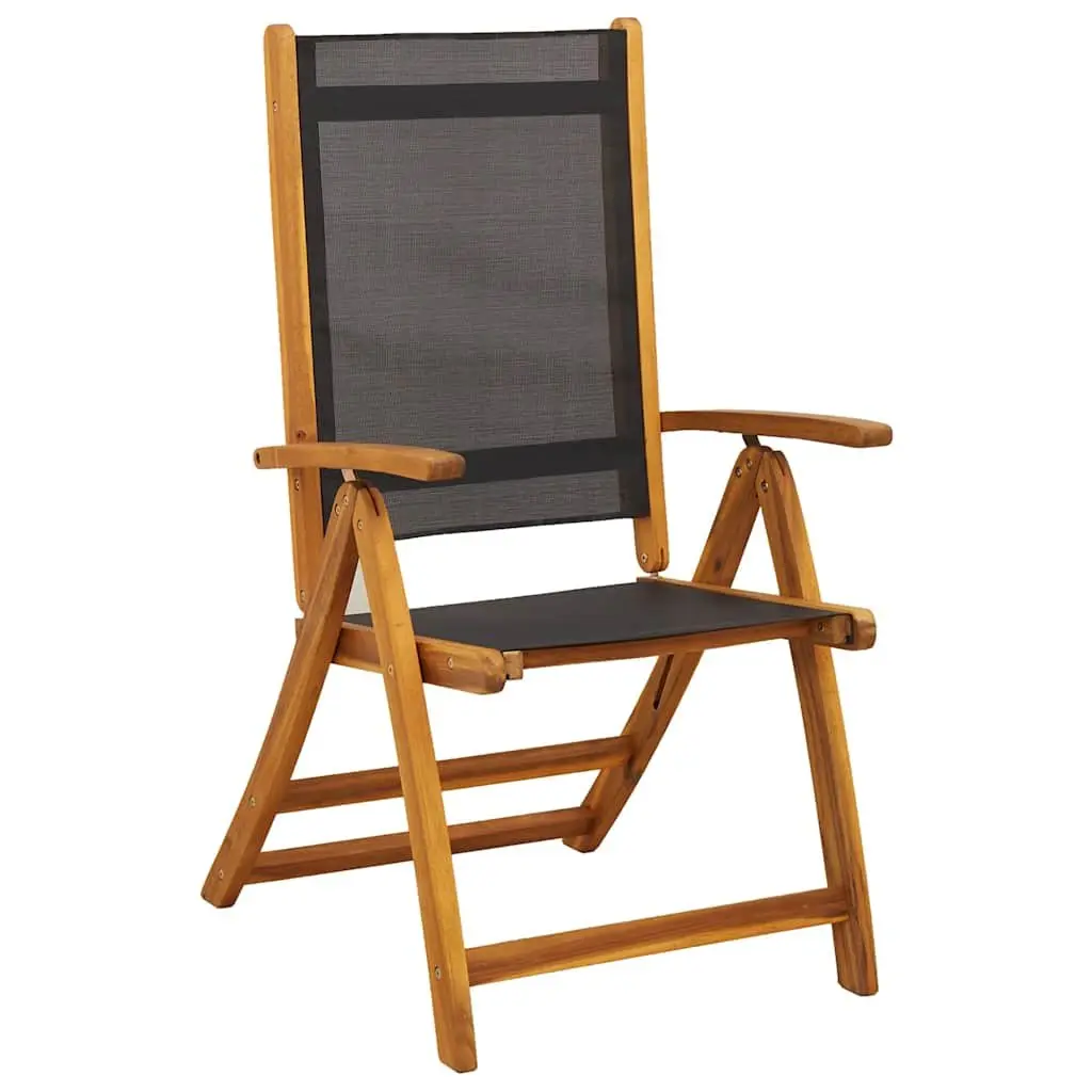 Outdoor Dining Set 7 Piece Acacia Wood Table Folding Chairs Garden Patio