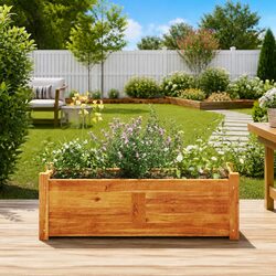 Garden Raised Bed Wooden Planter Box Outdoor Vegetables Herbs Flowers Balcony