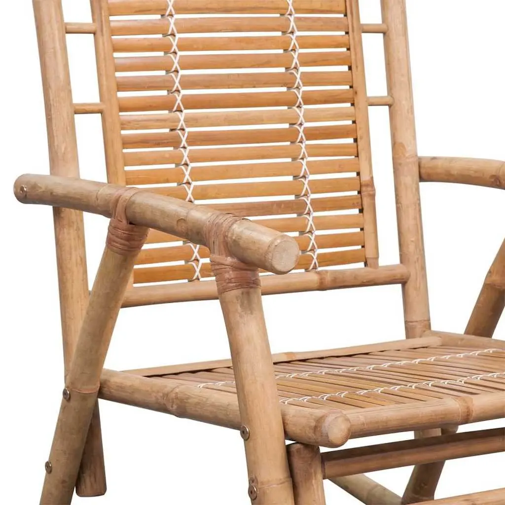 Bamboo Rocking Chair Brown Indoor Outdoor Relaxation Furniture